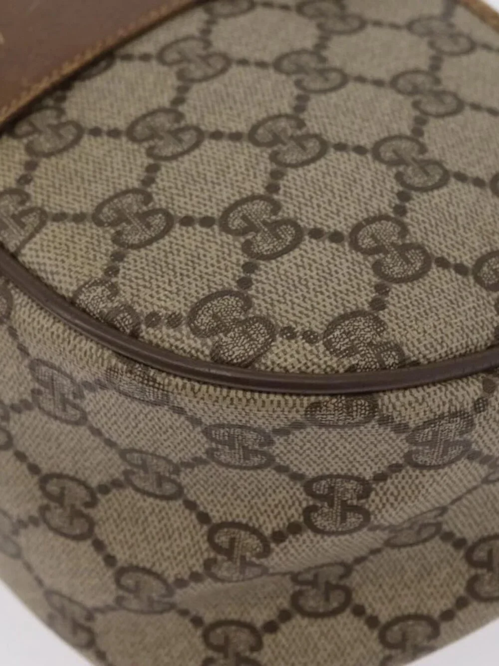 GUCCI GG Supreme Web Sherry Line Bag PVC Beige Gold 56 02 032 Auth bs33419 - Picture 4 of 16